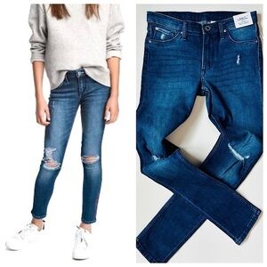NEW! H&M KIDS Skinny Fit Jeans Distressed Denim Size 10 - 11 Adjustable…